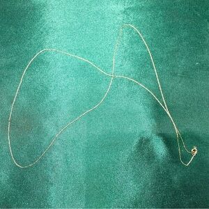Very Fine 10K Yellow Gold Chain Necklace 20” Delicate Minimalist Estate Jewelry